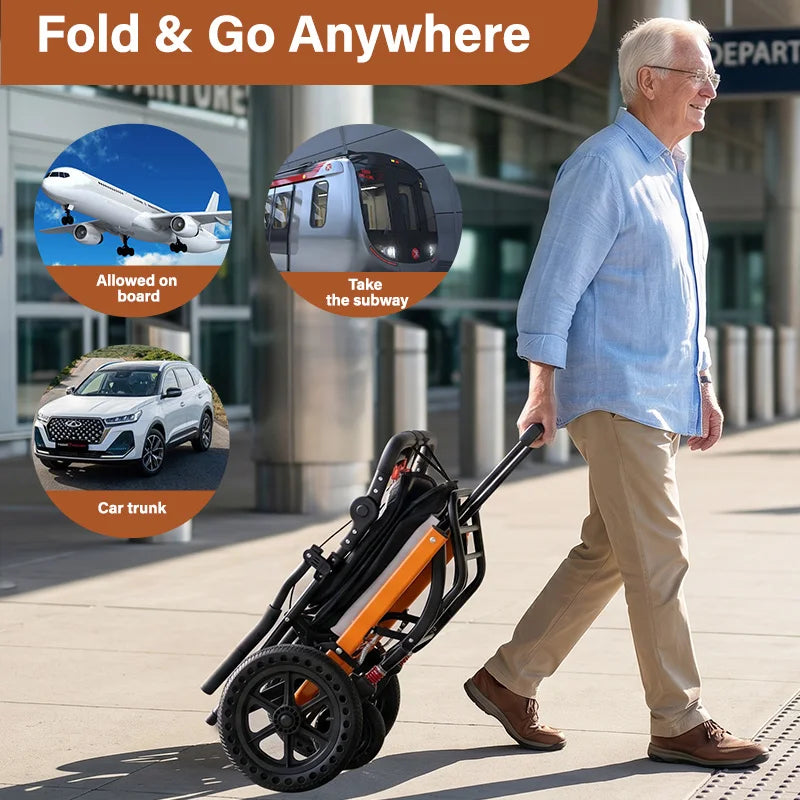 CvitalelPersd Premium Lightweight Transport Wheelchair for Seniors