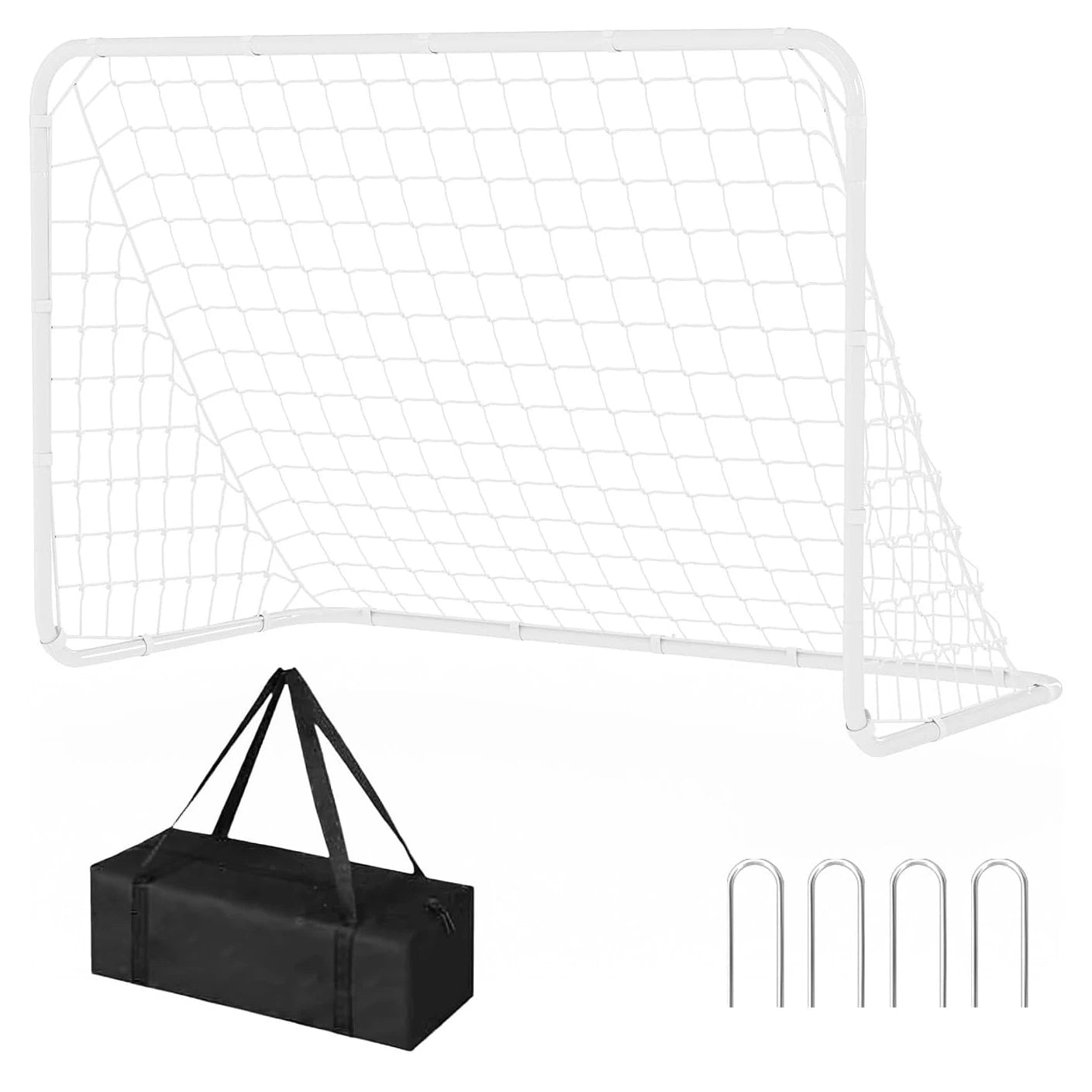 Portable Heavy Duty Soccer Goal Metal Frame Mesh Rebounder Net With Carry Bag