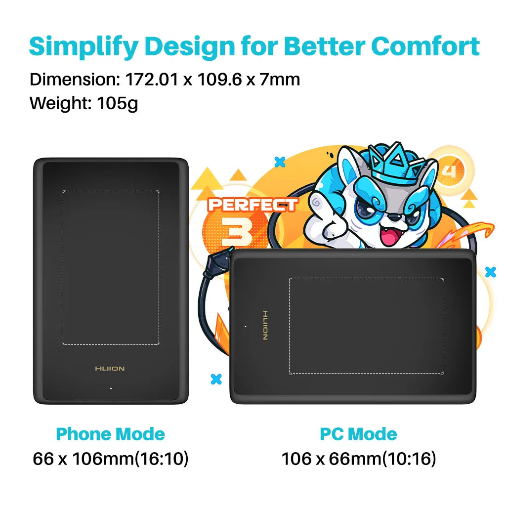 HUION H420X Graphics Tablet Type-C For Android And Windows PCs