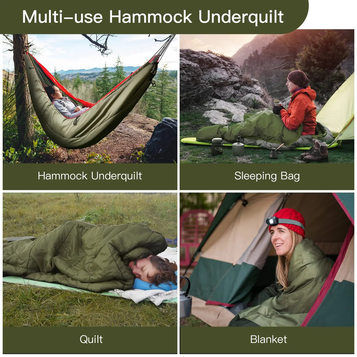 Night Cat Single Insulated Hammock Underquilt Lightweight Sleeping Bag
