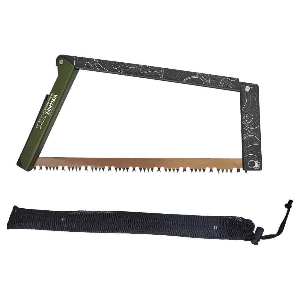 Folding Hand Saw With Storage Bag Aluminum Alloy Camping Outdoor