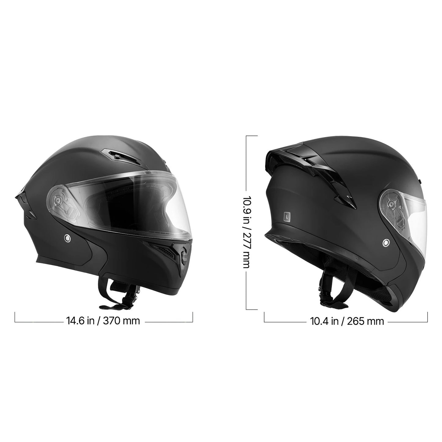 SucceBuy Modular Motorcycle Helmet With Large Clear Visor For Adults