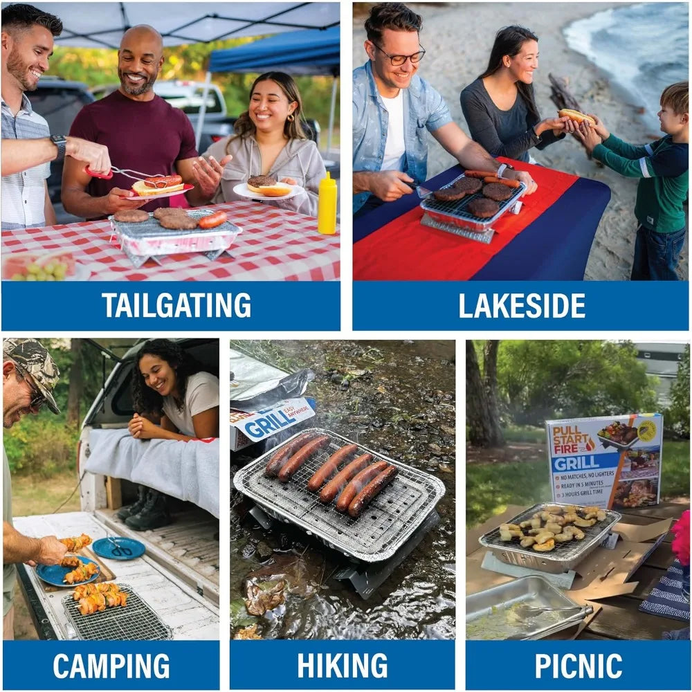 XIUWO Pull Start Portable Charcoal Grill Ready In 5 Minutes