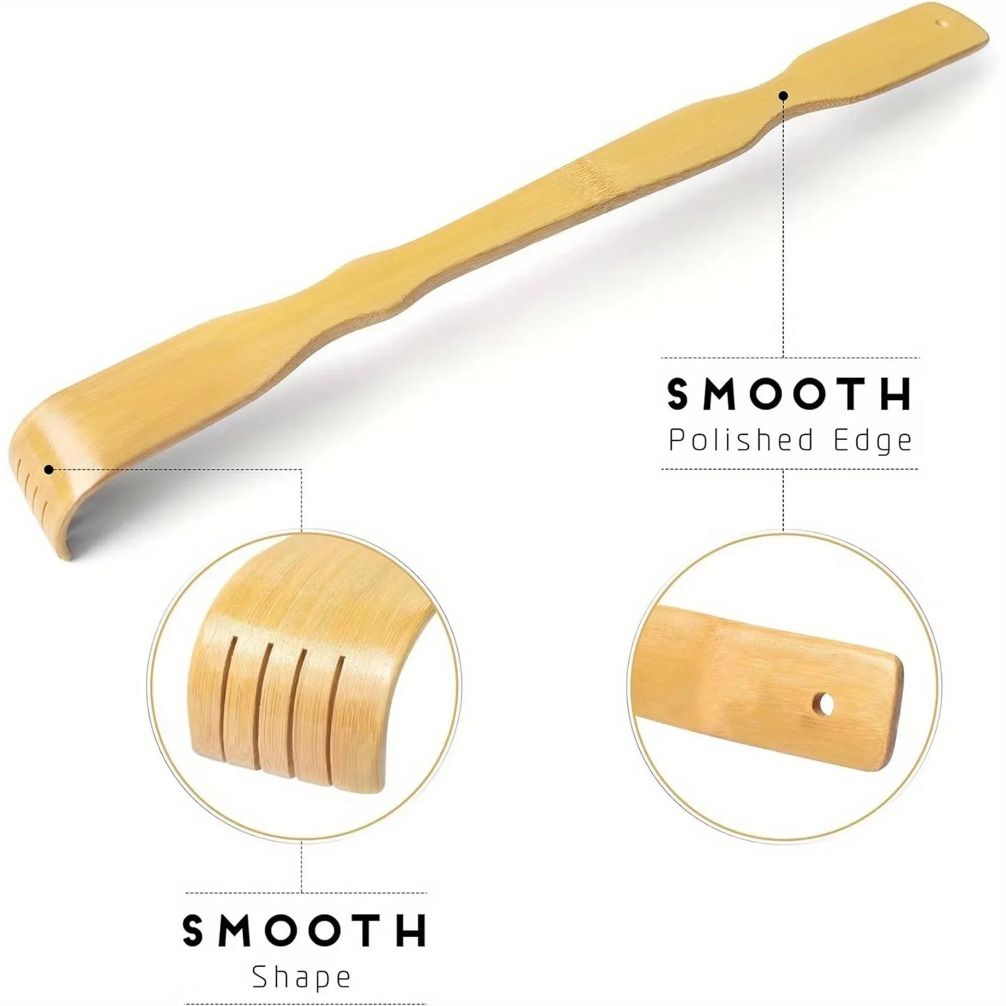 Bamboo Back Scratcher Massager Stick For Full Body Relaxation