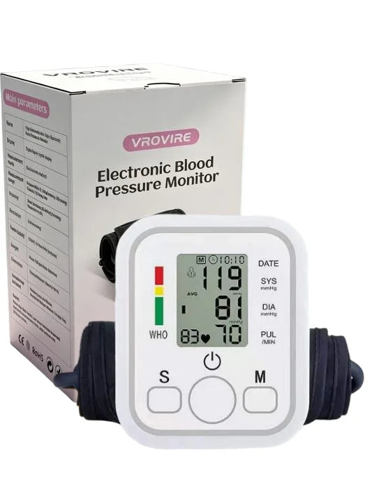 Upper Arm Blood Pressure Monitor With Digital Heart Rate LCD