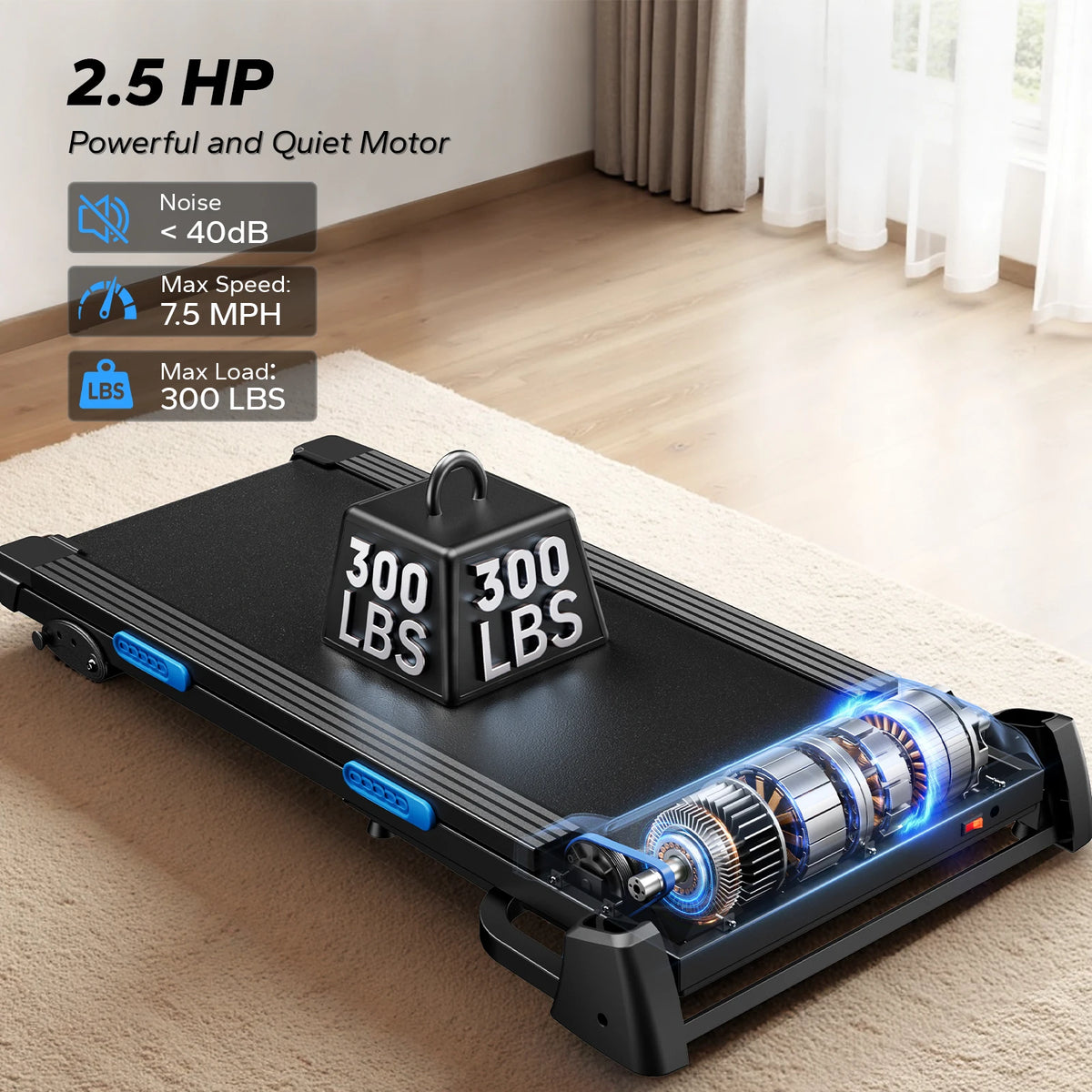 MERACH Foldable Treadmill T12 With Incline And Double Deck