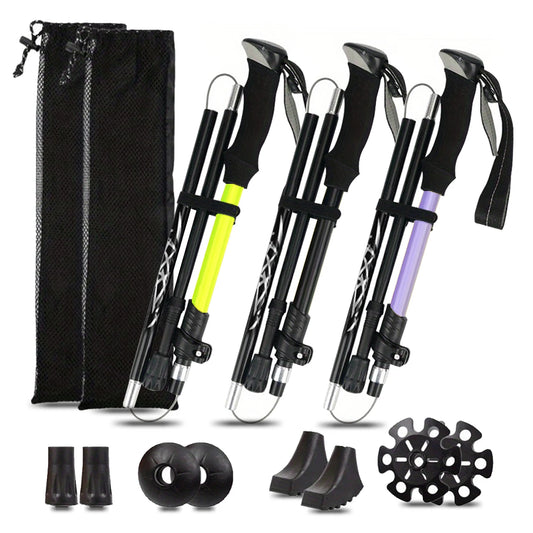 Ultralight 5-Section Folding Aluminum Trekking Pole for Hiking