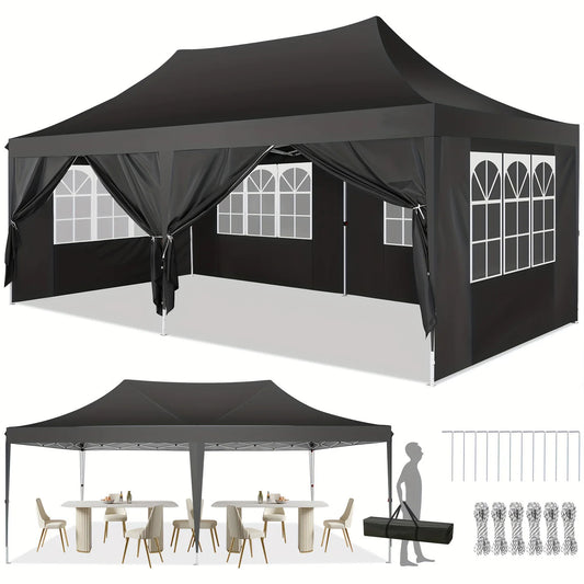 COBIZI 10x20ft Pop Up Canopy Gazebo With Sidewalls
