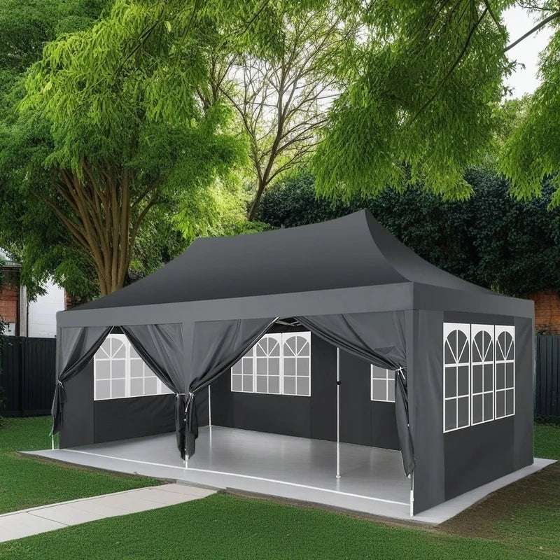 COBIZI 10x20ft Pop Up Canopy Gazebo With Sidewalls