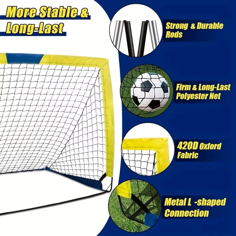 Portable Soccer Goals Two Pack For Backyard And Indoor Play