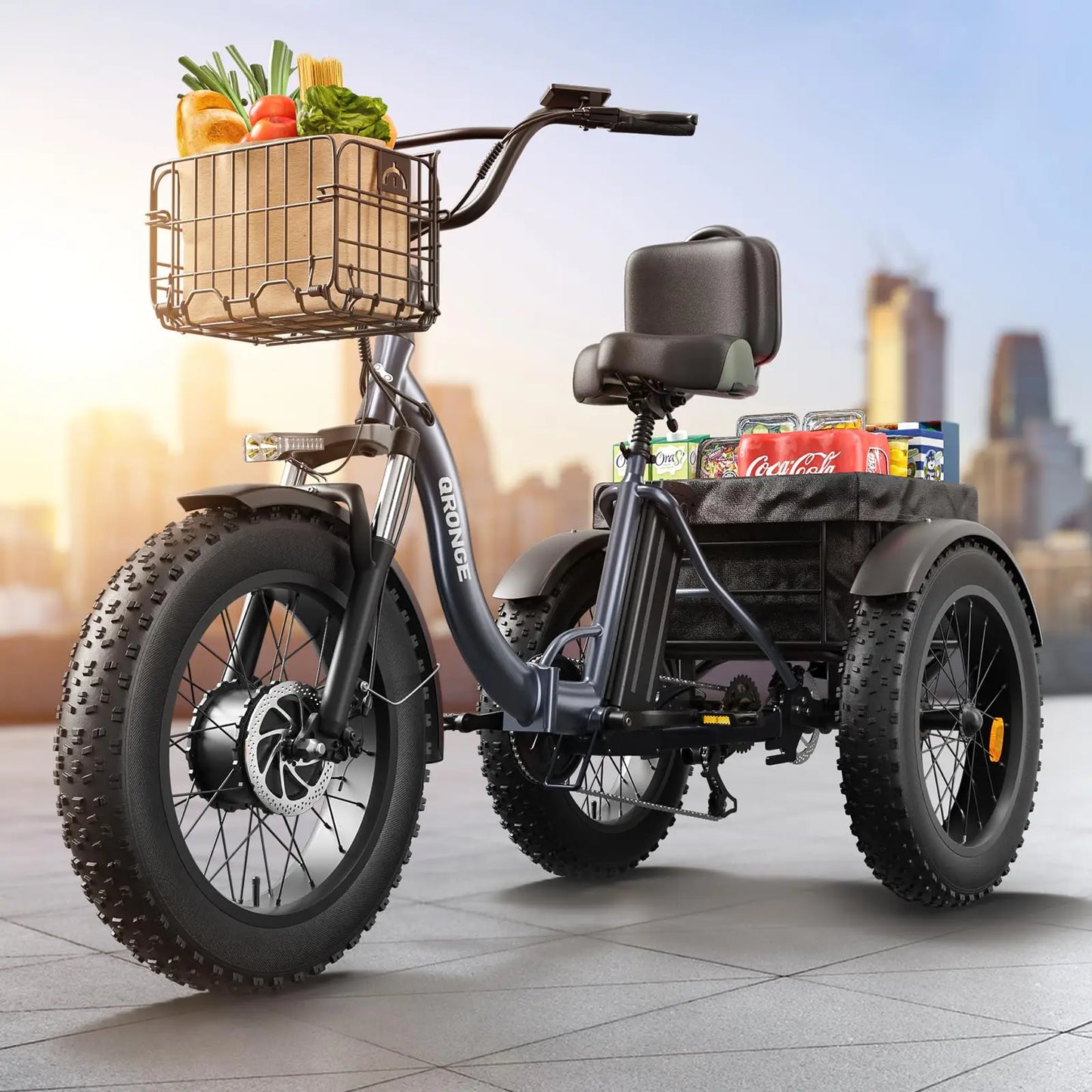 QRONGE 960W Peak Electric Tricycle With 36V Battery