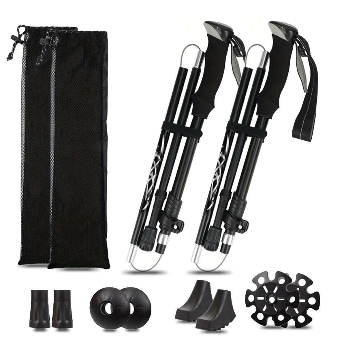 Ultralight 5-Section Folding Aluminum Trekking Pole for Hiking