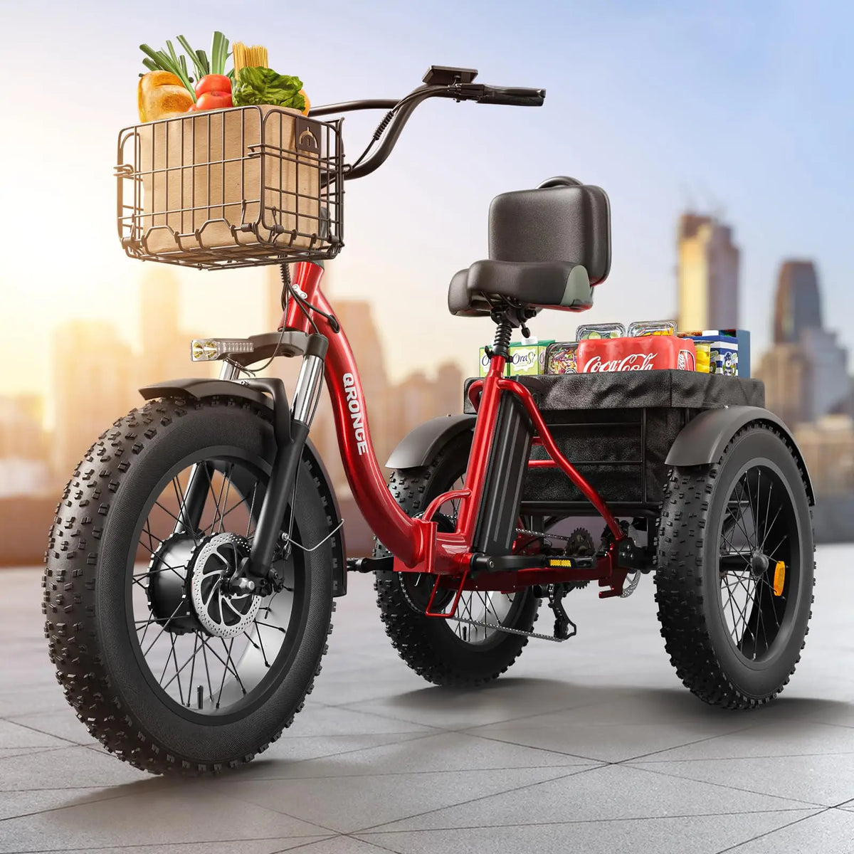 QRONGE 960W Peak Electric Tricycle With 36V Battery