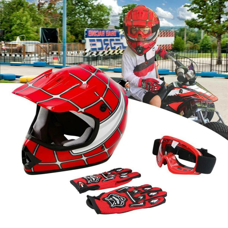 TCMT DOT Full Face Youth Motorcycle Helmet For Kids Offroad