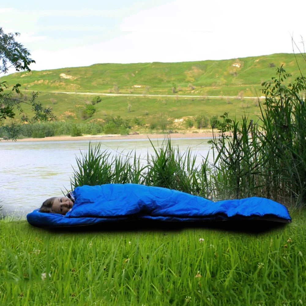 Desert&Fox Soft Flannel Sleeping Bag With Pillow For Winter Camping