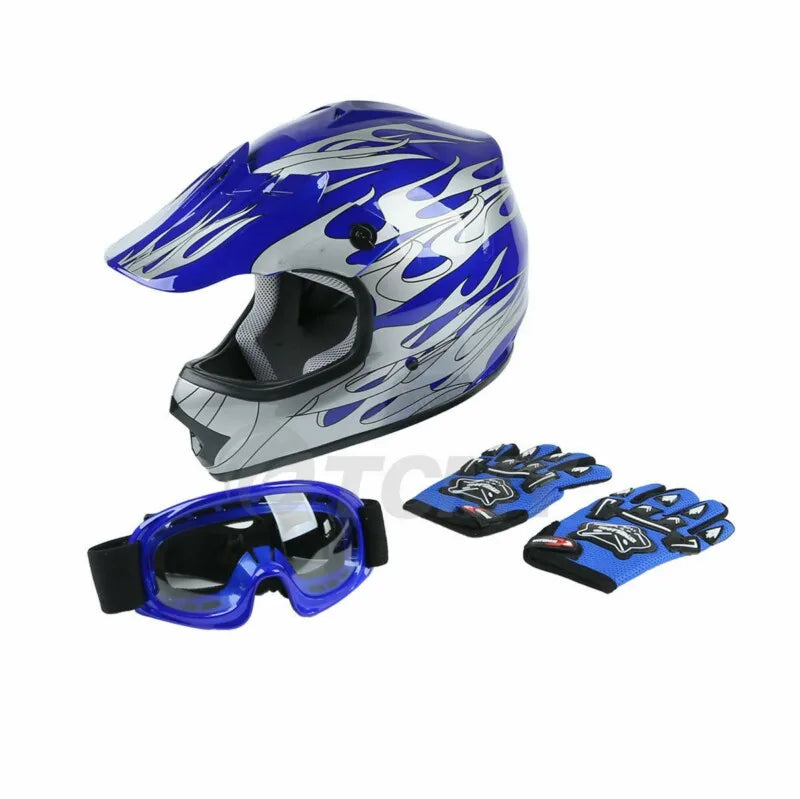 TCMT DOT Full Face Youth Motorcycle Helmet For Kids Offroad