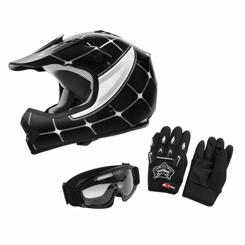 TCMT DOT Full Face Youth Motorcycle Helmet For Kids Offroad
