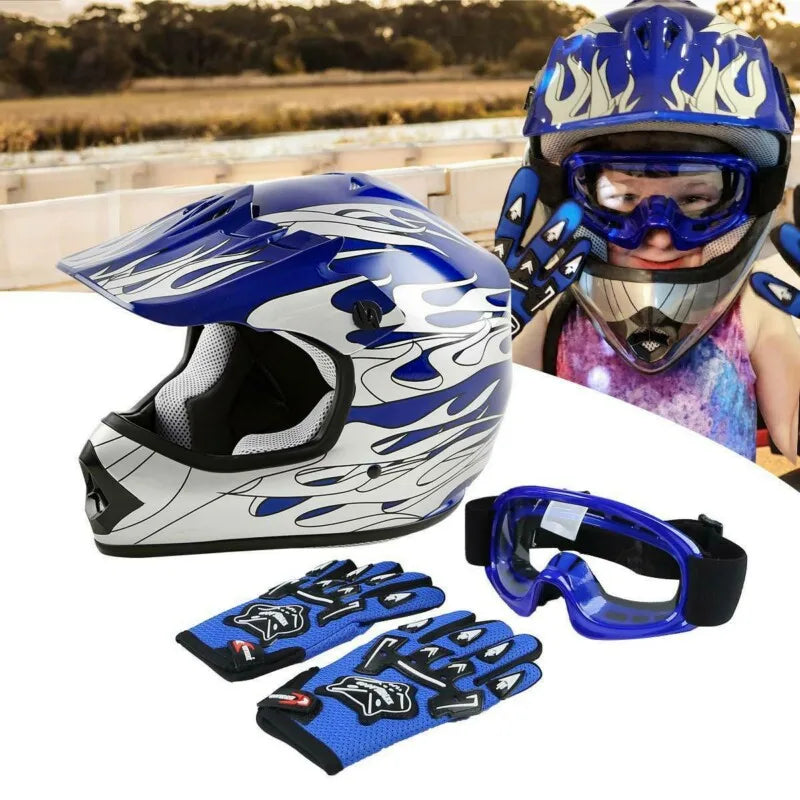 TCMT DOT Full Face Youth Motorcycle Helmet For Kids Offroad