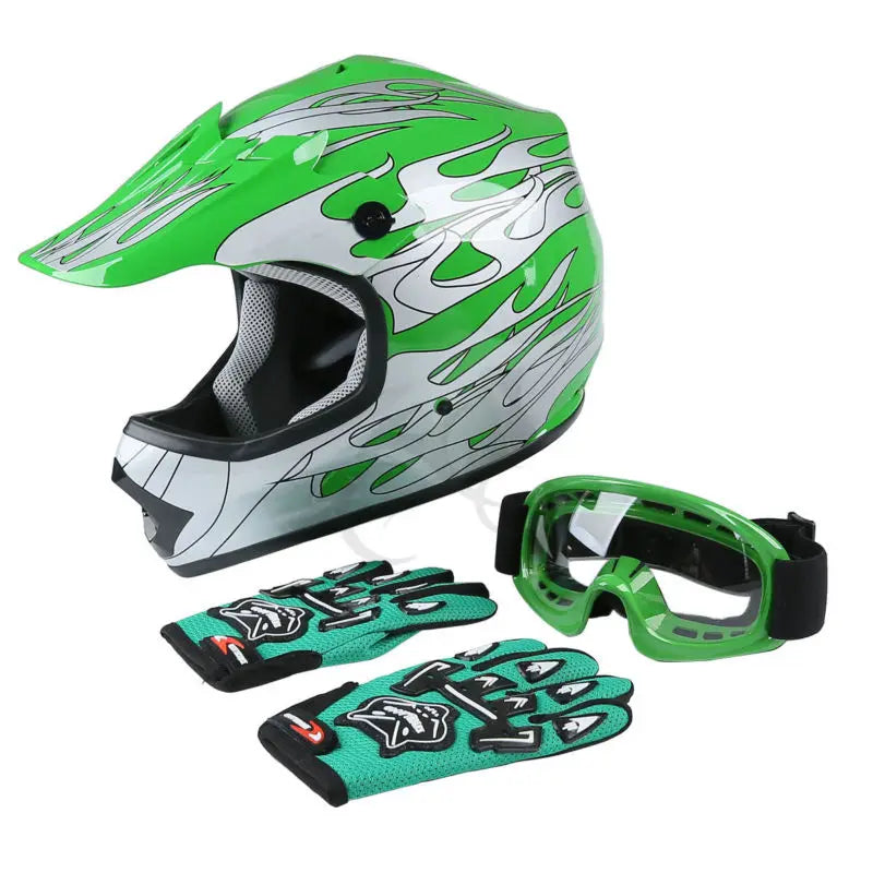 TCMT DOT Full Face Youth Motorcycle Helmet For Kids Offroad