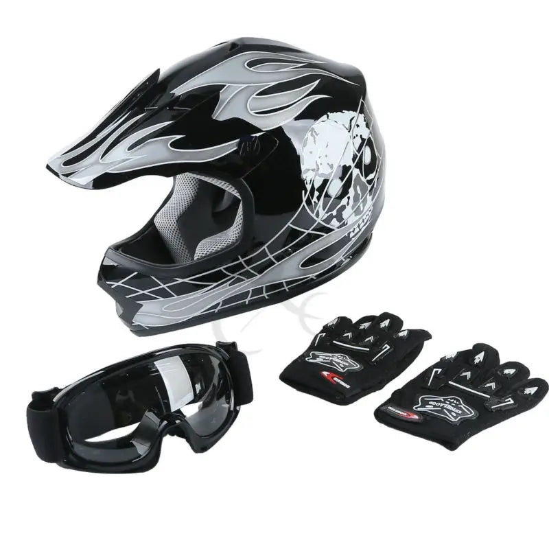 TCMT DOT Full Face Youth Motorcycle Helmet For Kids Offroad