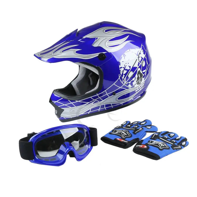 TCMT DOT Full Face Youth Motorcycle Helmet For Kids Offroad