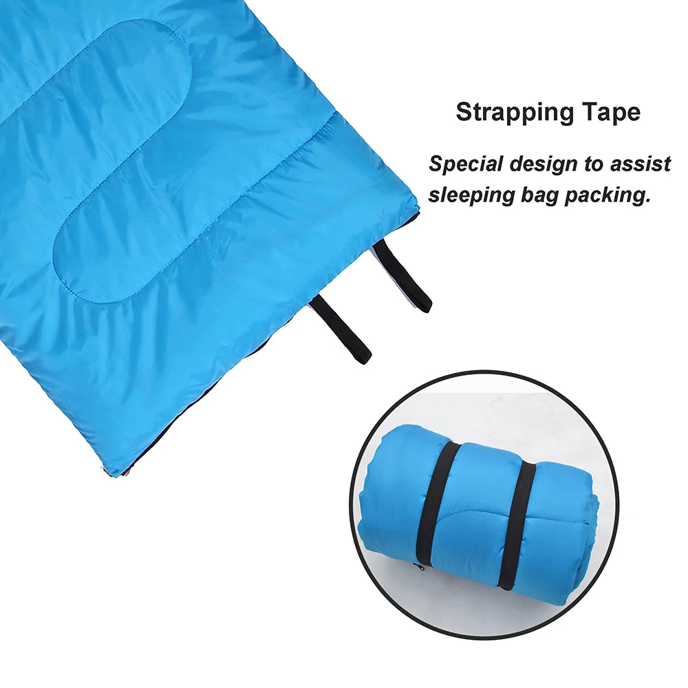 Desert&Fox Soft Flannel Sleeping Bag With Pillow For Winter Camping