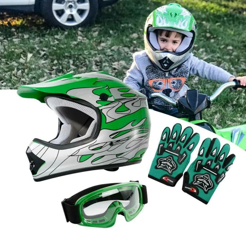 TCMT DOT Full Face Youth Motorcycle Helmet For Kids Offroad