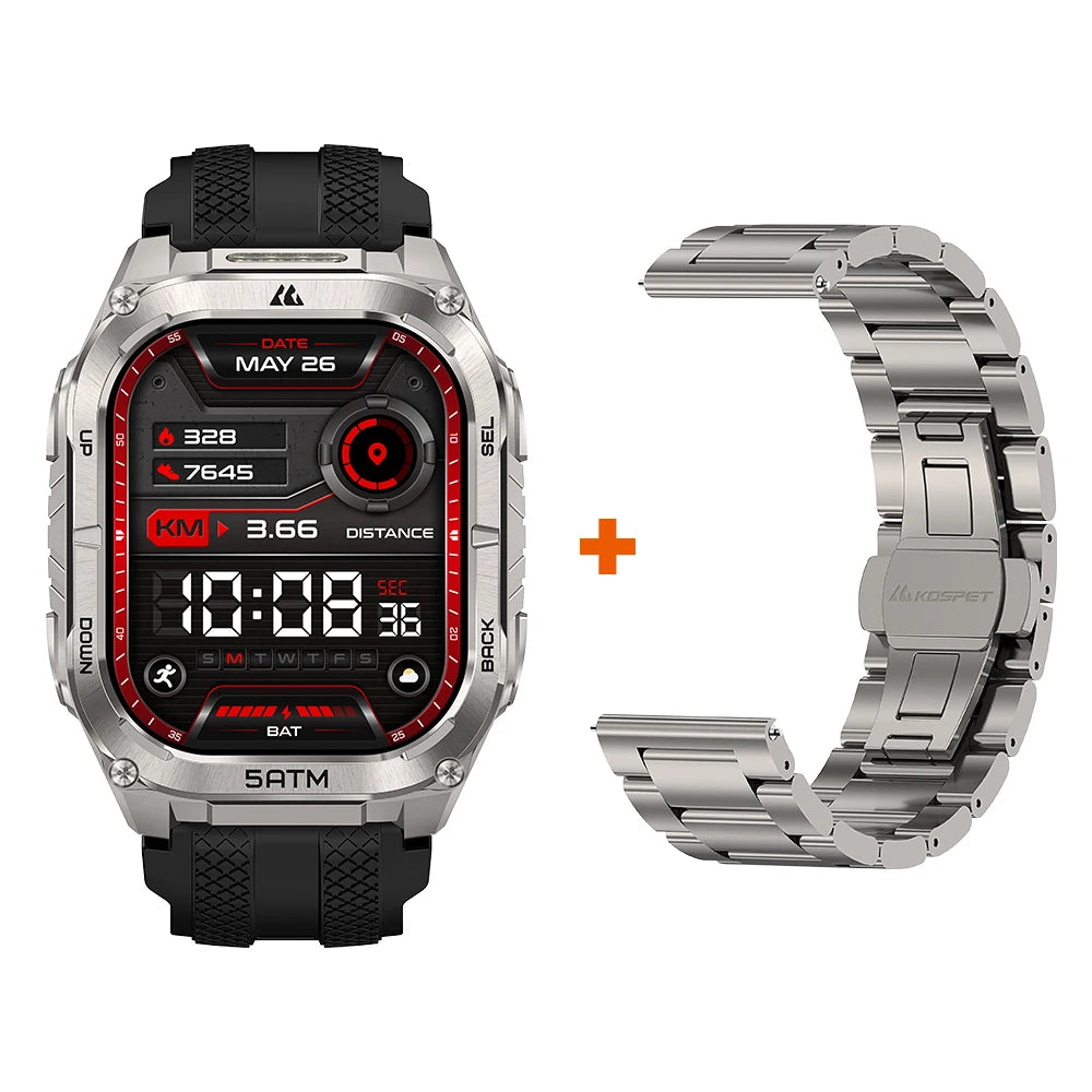 Kospe Tank M4C GPS Smartwatch For Men 5ATM Waterproof