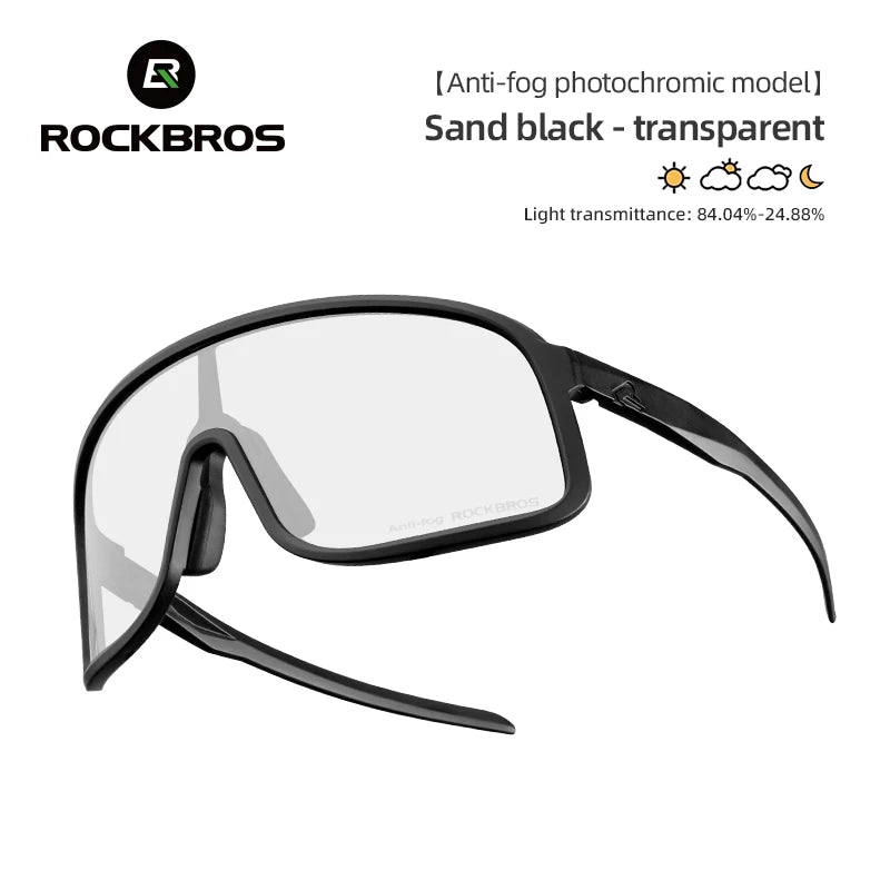 ROCKBROS Cycling Sunglasses UV400 Photochromic Polarized Unisex Sports Eyewear