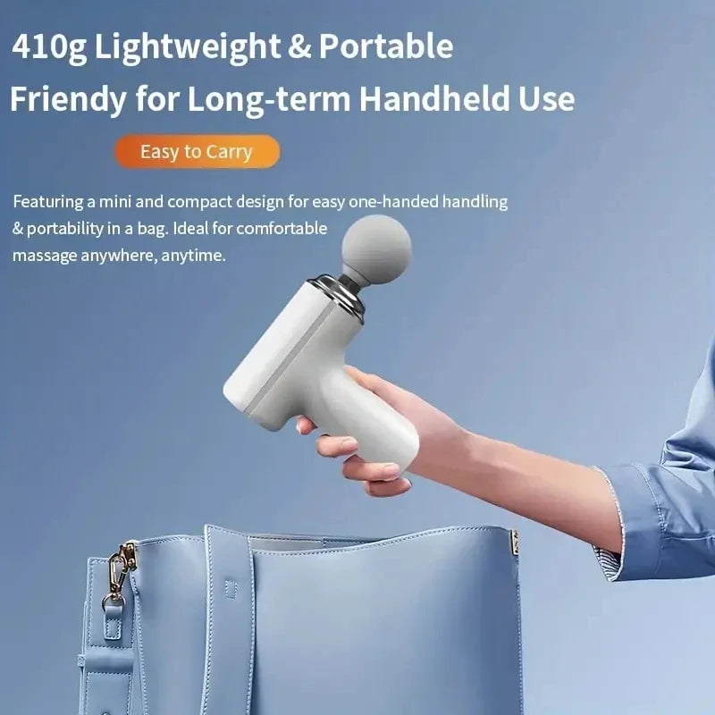 Portable Fascia Massage Gun With 4 Heads And 6 Speeds