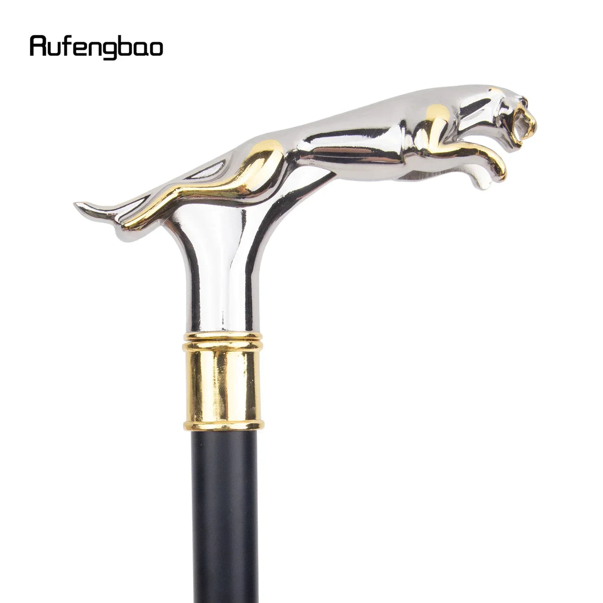 Rufengbao Walking Stick White Golden Leopard Cane