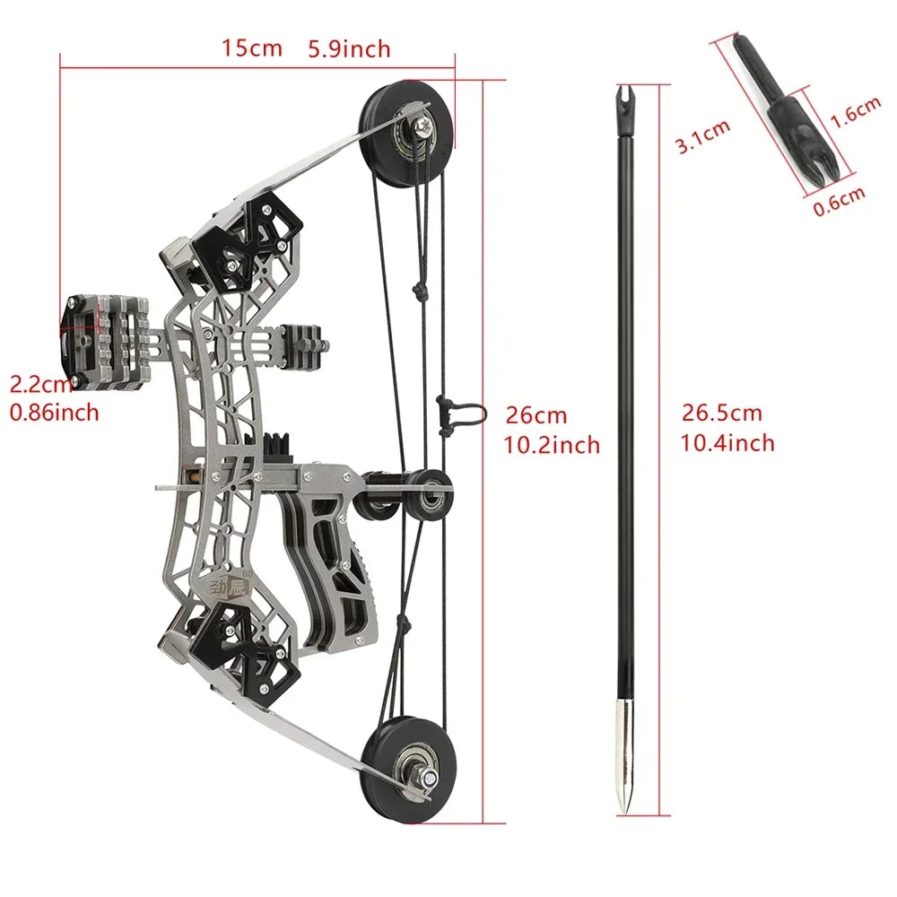 AMEYXGS Mini Compound Bow With Arrows 12 Lb Draw Weight