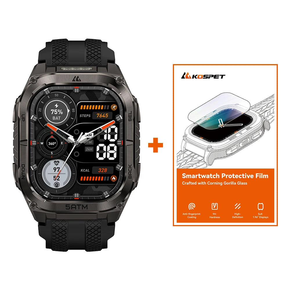 Kospe Tank M4C GPS Smartwatch For Men 5ATM Waterproof