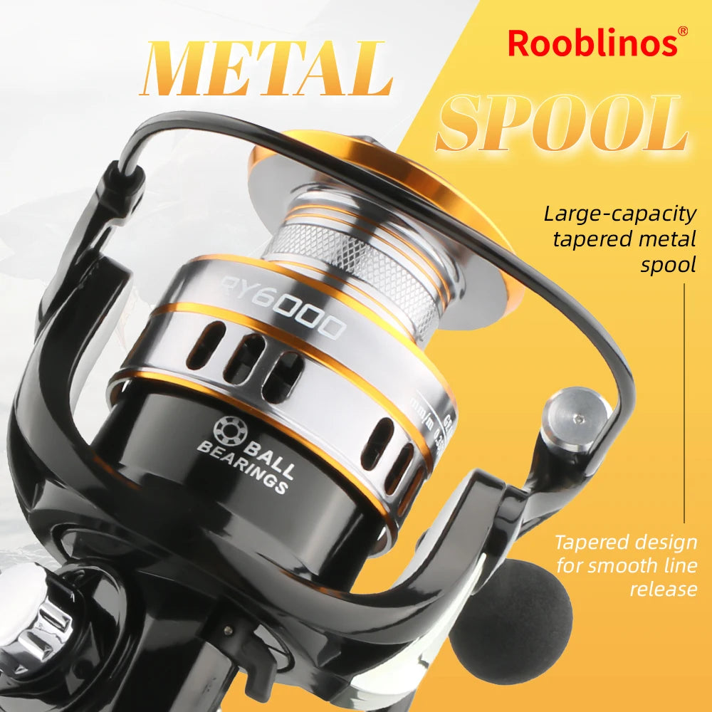 Rooblinos Ry Lure Spinning Fishing Reel 5.2 To 1 Gear