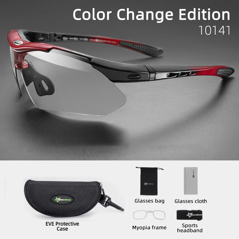 ROCKBROS Photochromic Cycling Glasses UV400 Sunglasses For Men Women