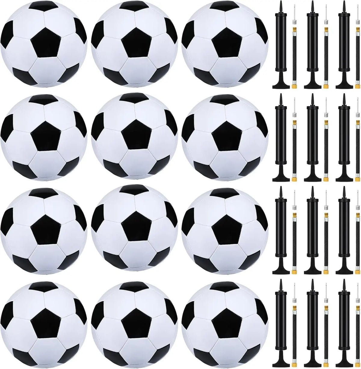YTYIN Deflated Soccer Balls With Pumps Bundle Kit