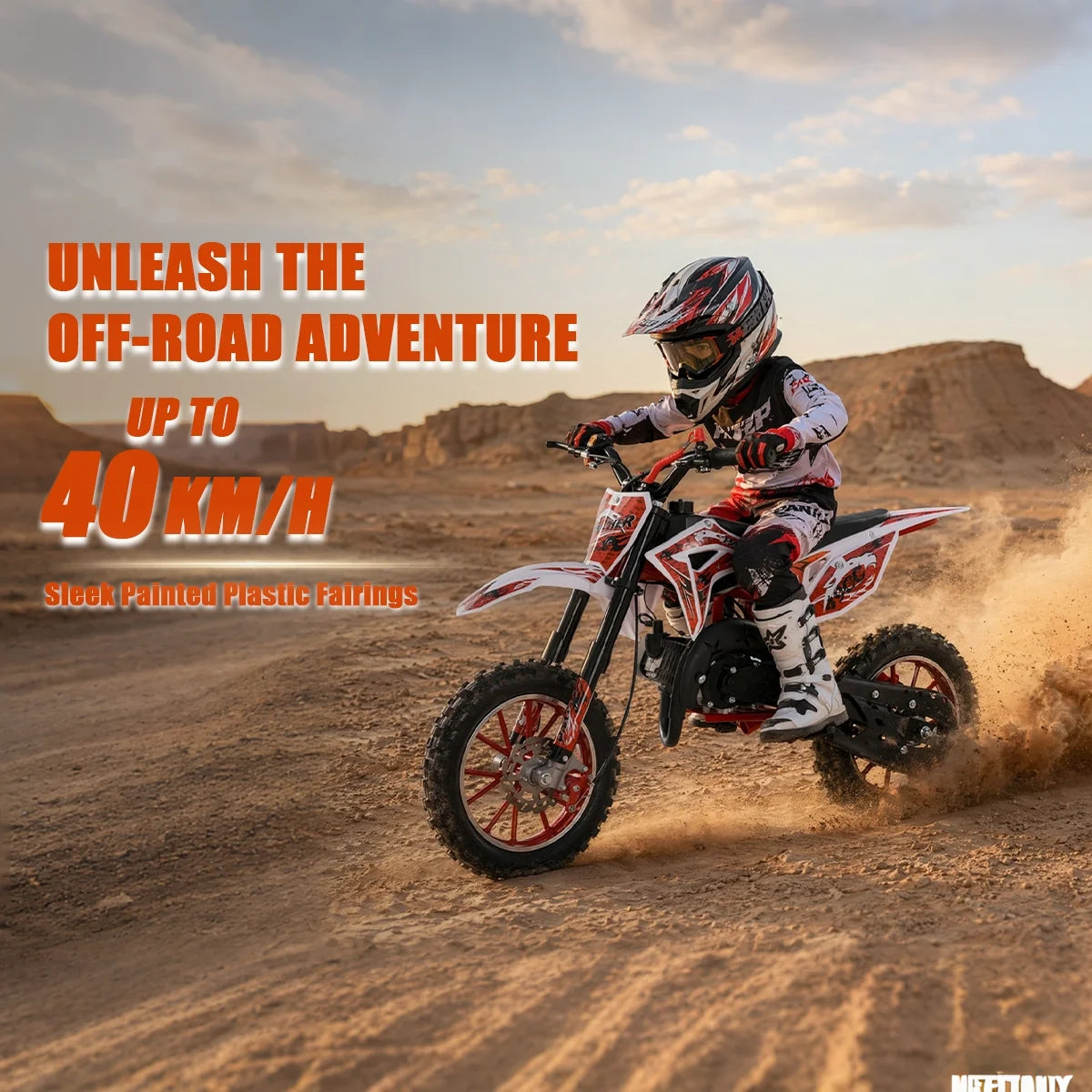49cc 2 Stroke Kids Dirt Bike Powered Off Road Pocket