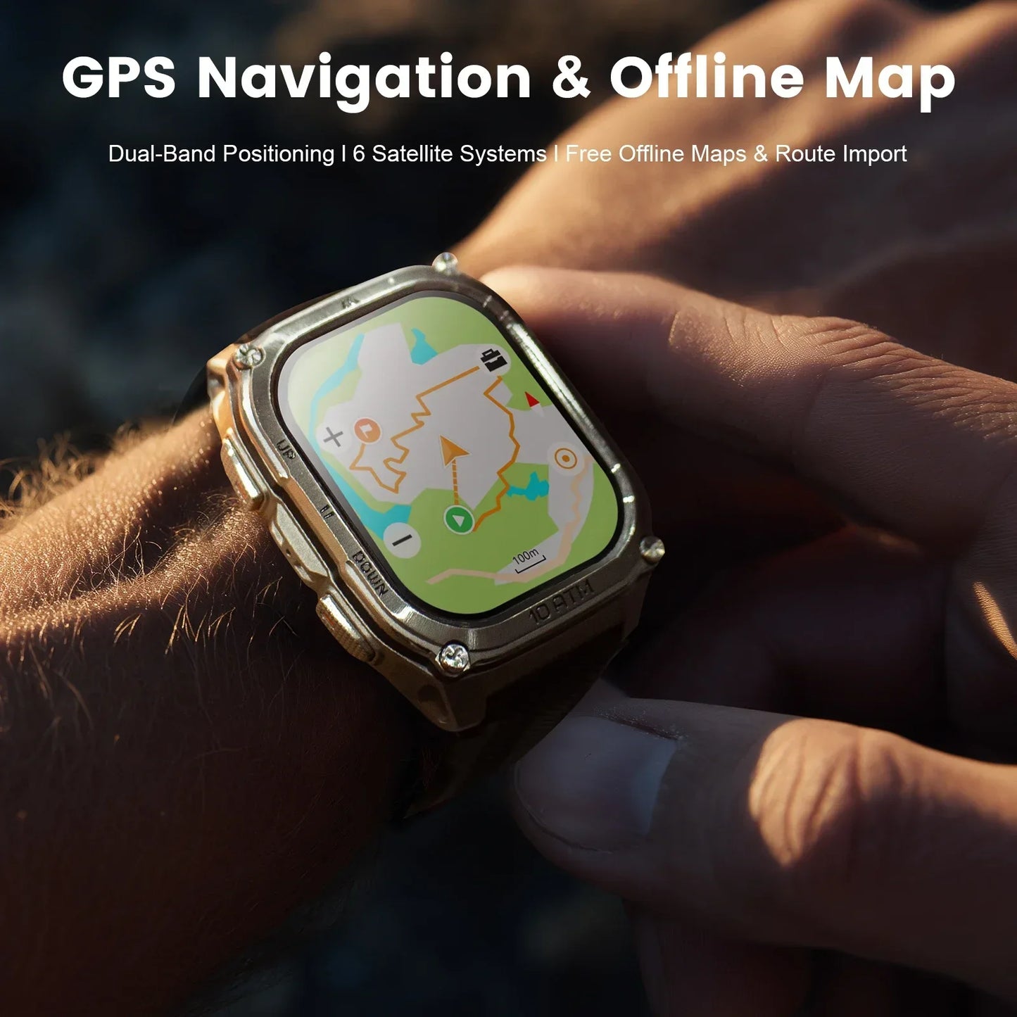 KOSPET Tank M4 Smart Watch GPS Offline Maps Health Monitor