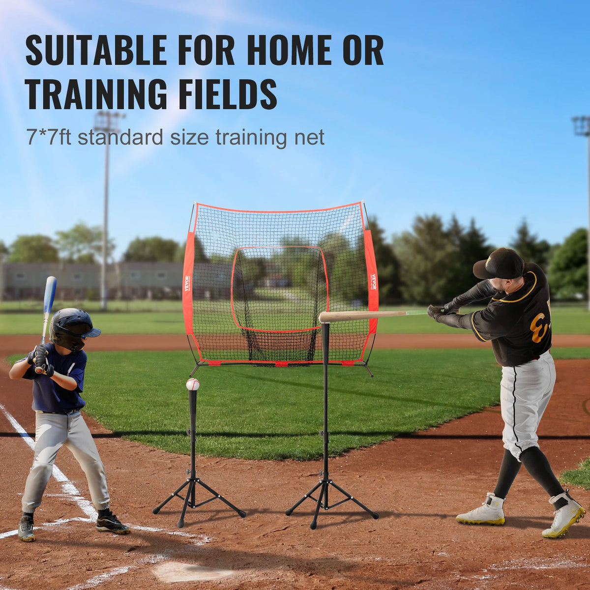 Baseball Softball Practice Net Portable Frame And Stakes