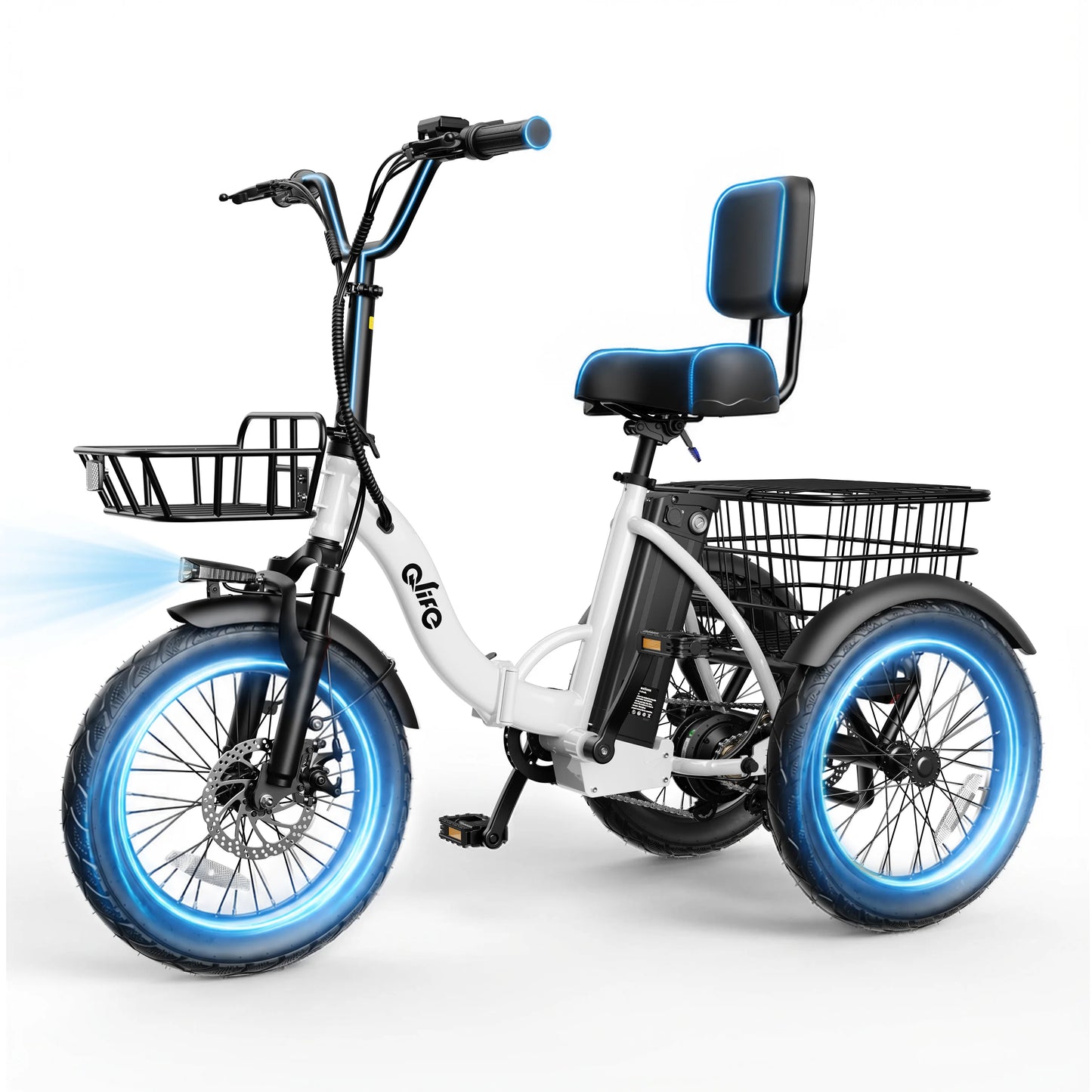 Qlife Triker 2.0 Folding Electric Trike With 1200W Motor