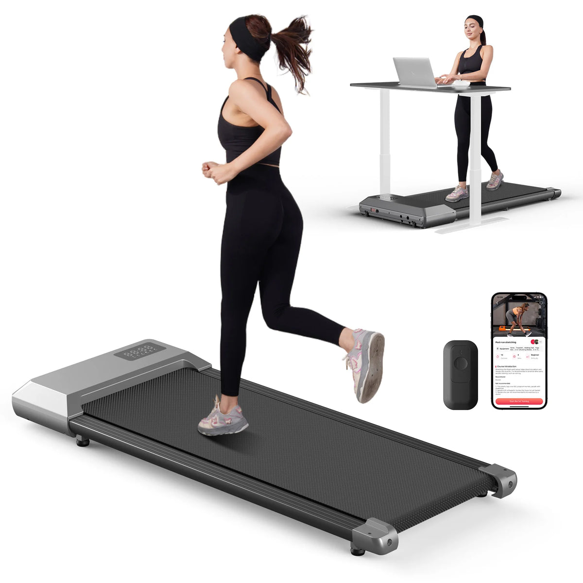 Superun 2in1 Home Treadmill, 2.5HP, 300lb Capacity