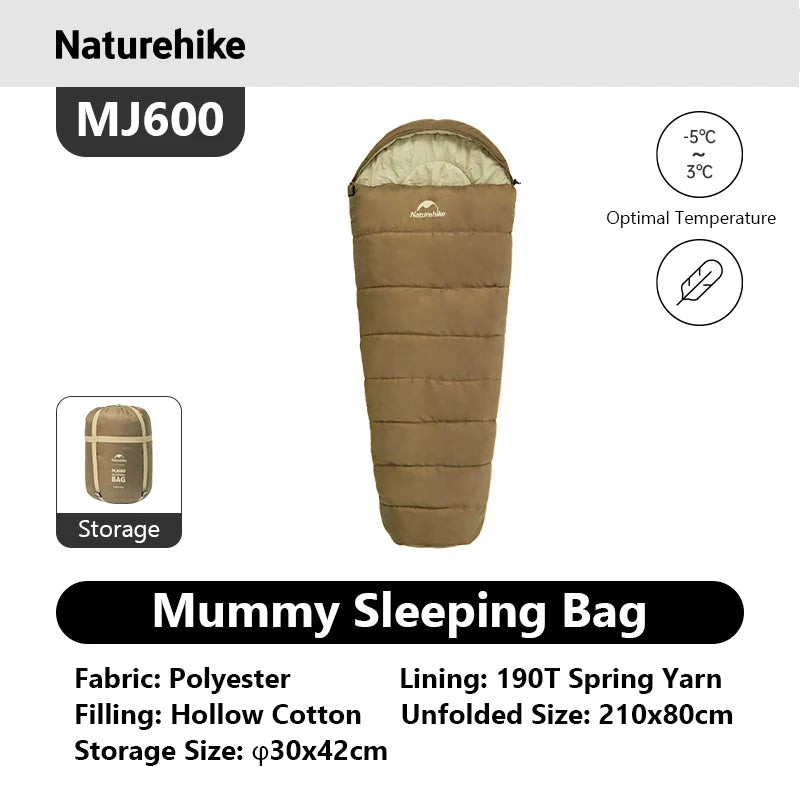 Naturehike Ultra Winter Mummy Sleeping Bag For Adults MJ300 MJ600