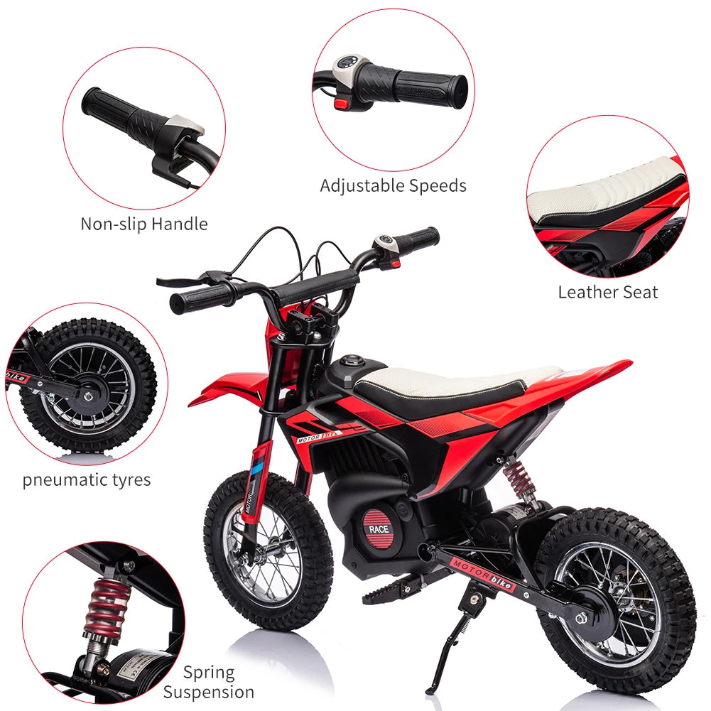 24V Kids Ride On Motorcycle With 250W Motor Disc Brake