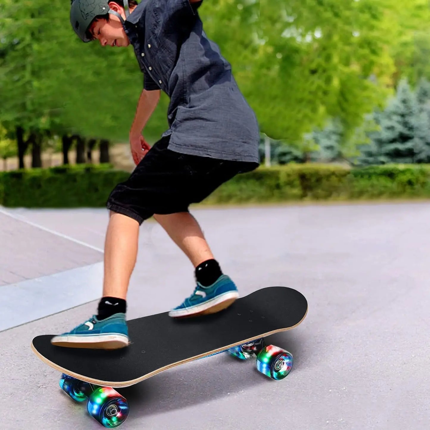 YTYIN Dual Dragon Skateboard With Flashing Wheels For All Ages