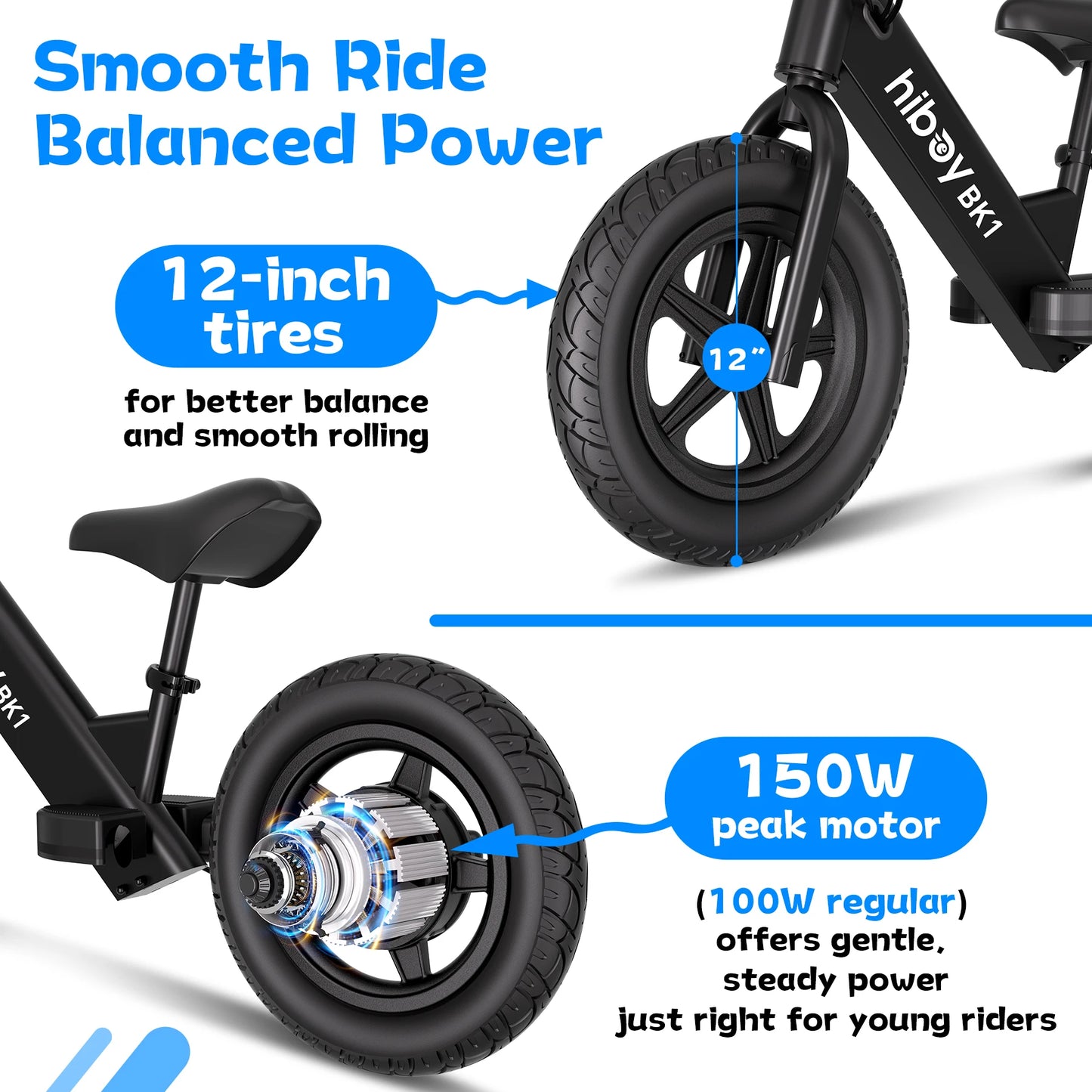 Hiboy BK1 Kids Electric Balance Bike For Ages 3-6 Riders