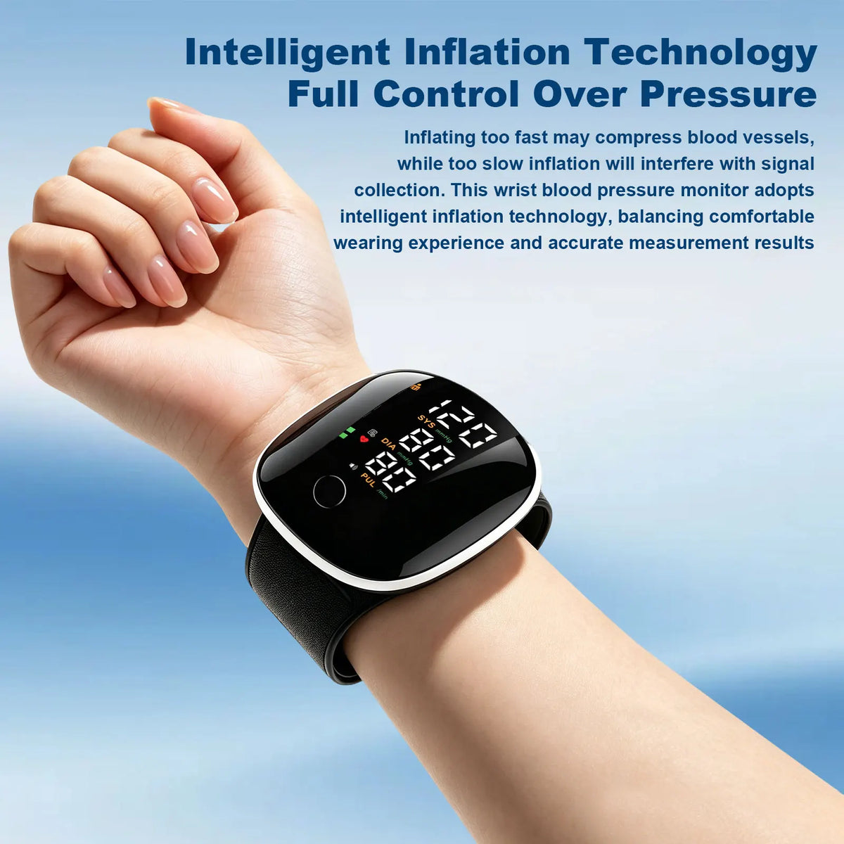 Rechargeable Wrist Blood Pressure Monitor With 240 Memory For Home
