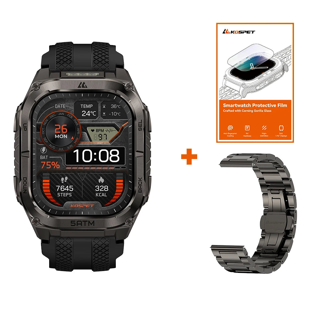Kospe Tank M4C GPS Smartwatch For Men 5ATM Waterproof