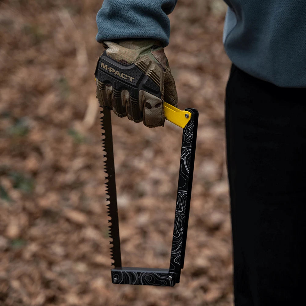 Folding Hand Saw With Storage Bag Aluminum Alloy Camping Outdoor