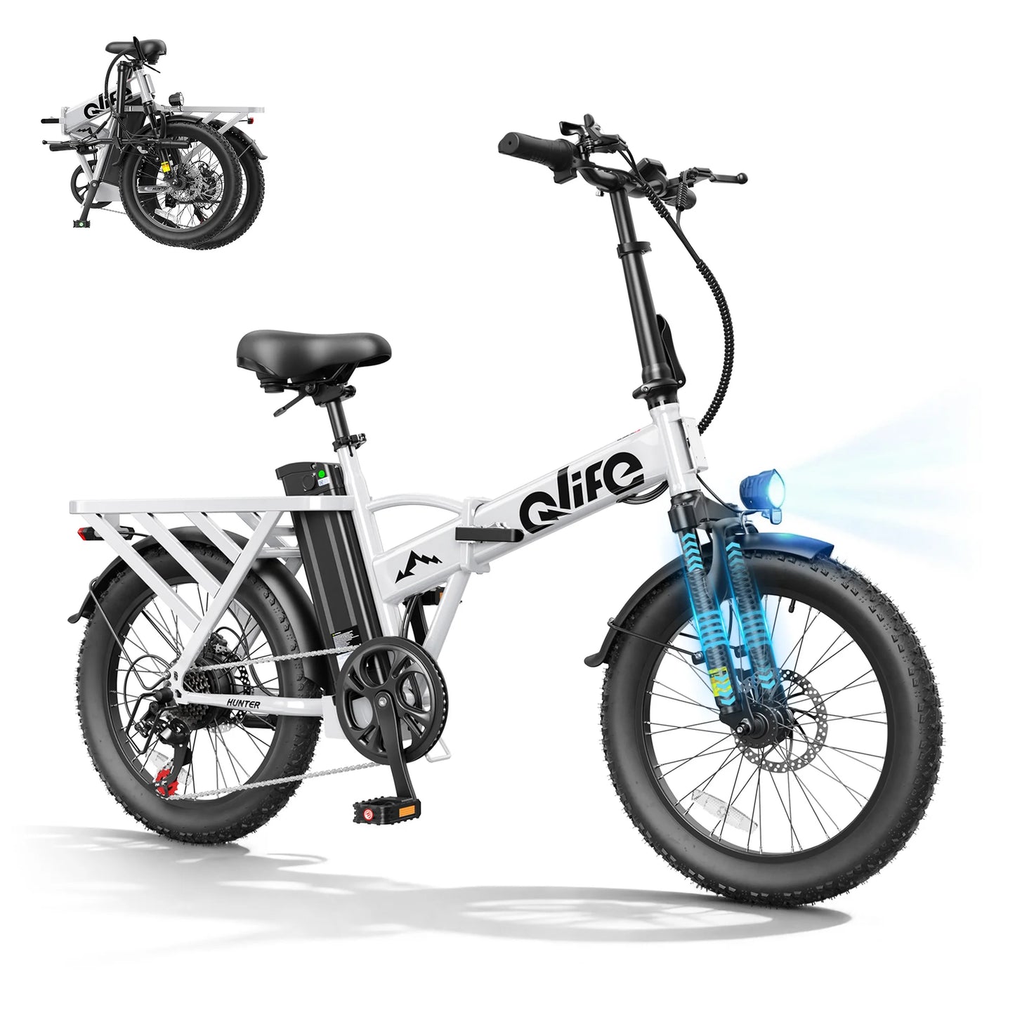 Qlife Hunter 1200W Fat Tire Foldable Electric Bike