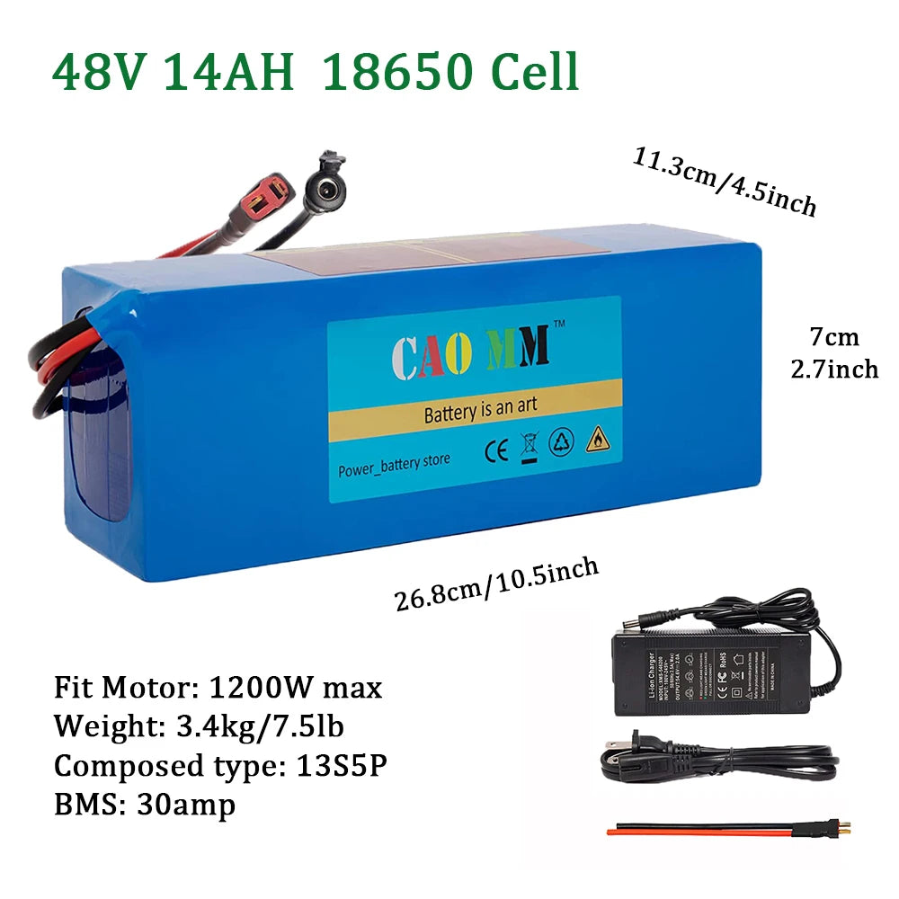 CAO MM 36V Ebike Battery 10 20Ah Powering 200 1200W